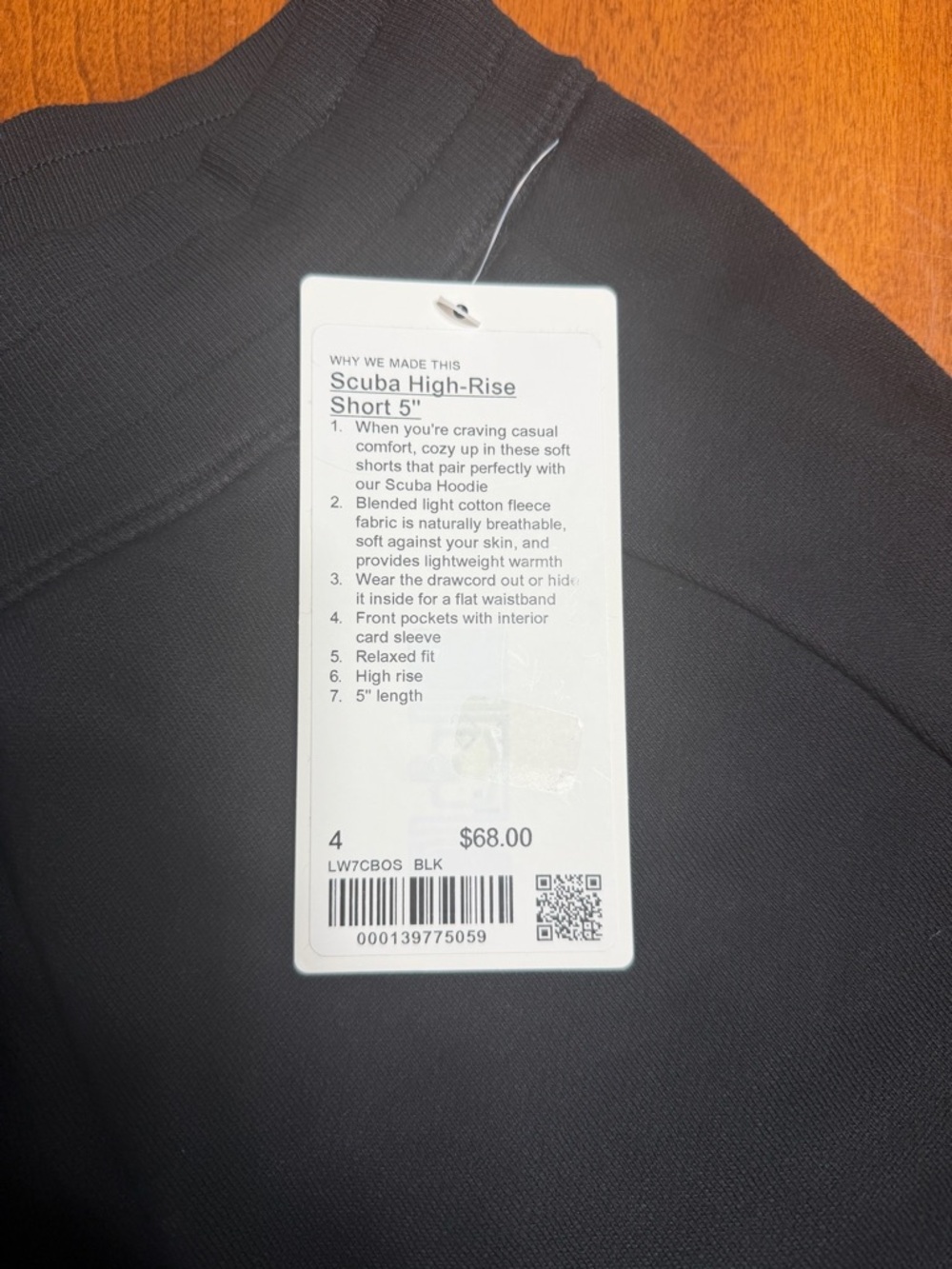 lululemon athletica Black Scuba High-Rise Drawstring Athletic Shorts 5” - Picture 2 of 7
